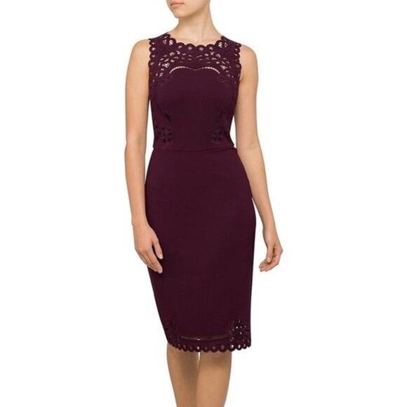 New Ted Baker Verita Cut Sheath Dress Size L New with Tag Sleeveless Zip Closure - Picture 2 of 15